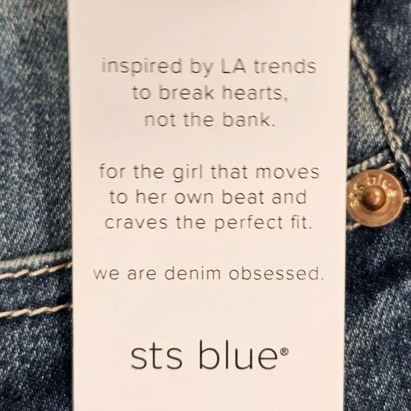 STS Blue Jean Womens 29 Blue Christy Tapered Crop High Rise Distressed EC3118JA1 - Picture 5 of 16